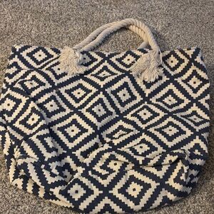 Stylish Black and White Tote Bag